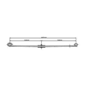 دست فنر پارابولیک اکسل جلو International/Navistar 8200