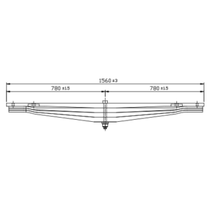دست فنر پارابولیک چرخ عقب Mercedes Benz Actros