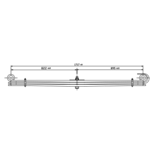 دست فنر پارابولیک چرخ عقب Volvo F7/F10/F12/F16/FL7/FL10