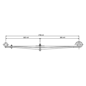 دست فنر پارابولیک چرخ جلو Volvo F10/F12/F16/FL7/FL10