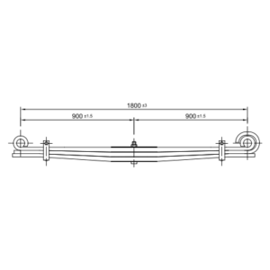 دست فنر پارابولیک اکسل جلو DongFeng Tialong T375 و DongFeng Alborz D375