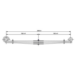 دست فنر پارابولیک اکسل جلو DongFeng KT420/DFL4181А