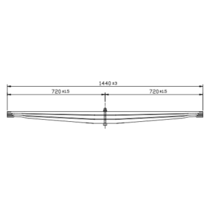 دست فنر پارابولیک اکسل عقب (main) FAW J6 4180