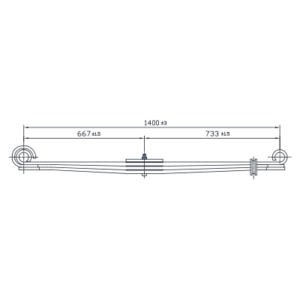 دست فنر پارابولیک اکسل جلو Freightliner سری 120، FLD112 و COE