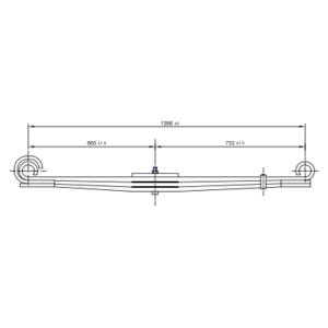 دست فنر پارابولیک اکسل جلو Freightliner Heavy Duty
