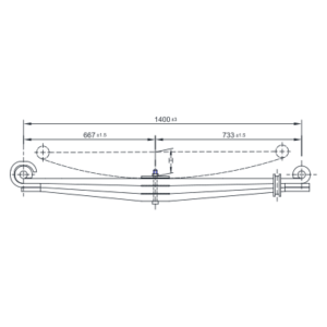 دست فنر پارابولیک اکسل جلو Freightliner Heavy Duty