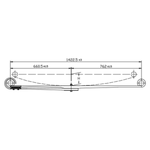 دست فنر پارابولیک چرخ جلو Freightliner FLC-Series