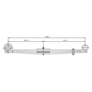 دست فنر پارابولیک اکسل جلو Freightliner Heavy Duty