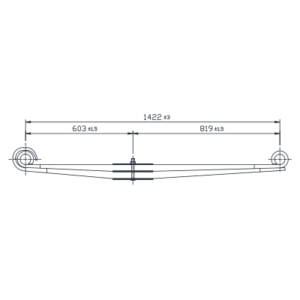 دست فنر پارابولیک اکسل جلو GMC/Chevy Bruin/Brigadier