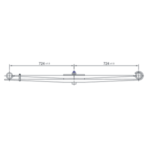 دست فنر پارابولیک اکسل جلو GMC/Chevy C3500HD