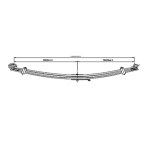 دست فنر پارابولیک اکسل جلو  MAN 19.422 - MAN TGA.410