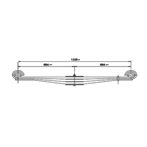 دست فنر پارابولیک اکسل جلو Kenworth W900/C500