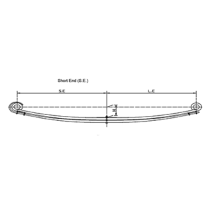 دست فنر پارابولیک اکسل جلو DAF XF95: 7.1Ton